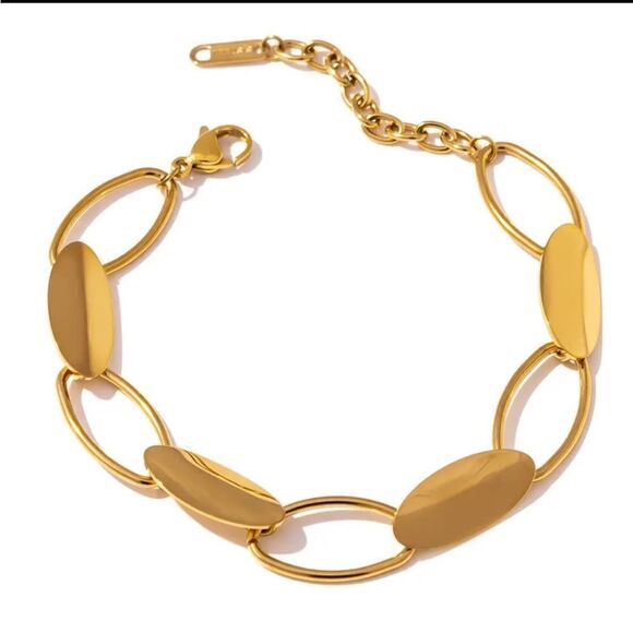 #31 Gold Unique Geometric Bracelet - Picture 1 of 6